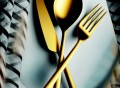 Linea Ice Oro 24-Piece Cutlery Set by Mepra