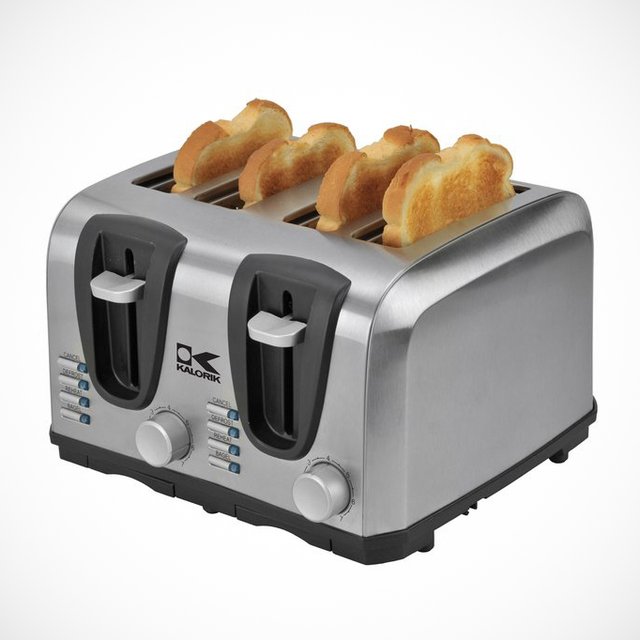 Kalorik 4 Slice Stainless Steel Toaster