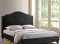 Marsha Scalloped Black Modern Bed