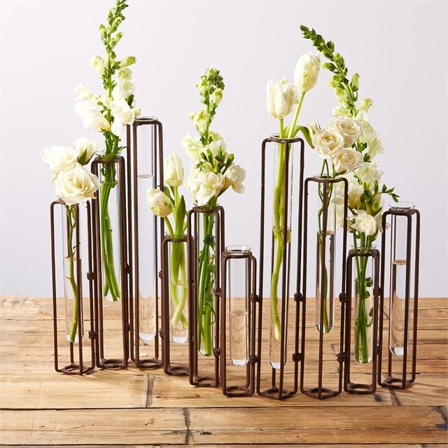 Rust Hinged Flower Vases by Tozai