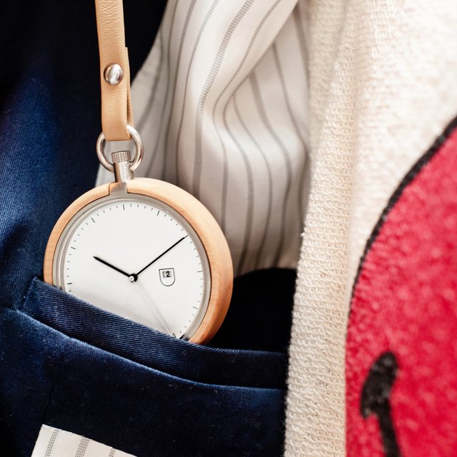 Maple Calendar Pocket Watch