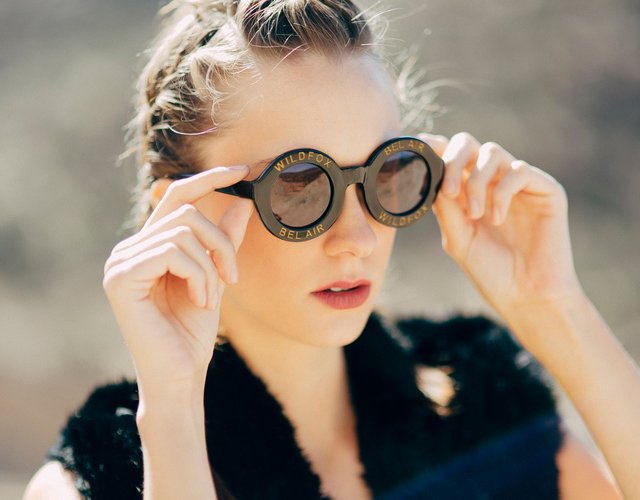 Black Bel Air Sunglasses by Wildfox Sunwear