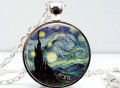 Starry Night Dome Pendant Necklace