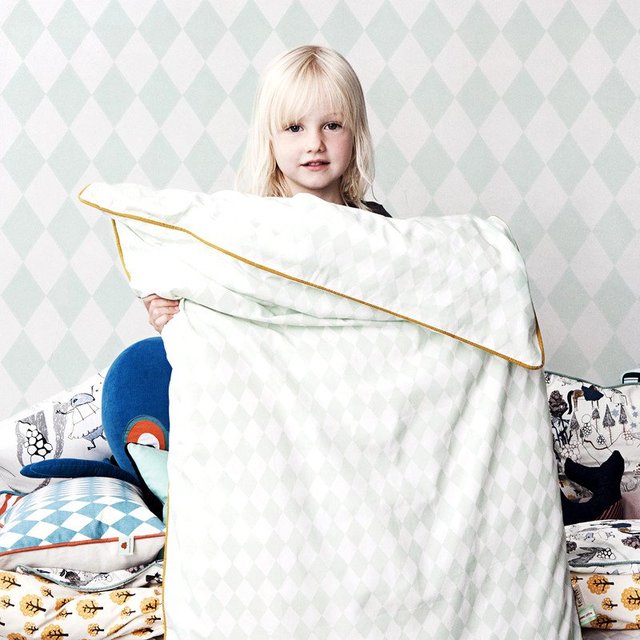 Mint Baby Harlequin Bedding by Ferm Living