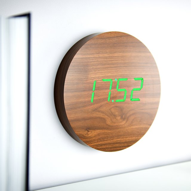 Walnut Wall Click Clock