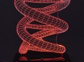 DNA 3D Illusion Light Sculpture