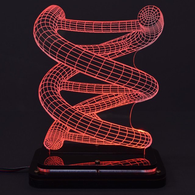 DNA 3D Illusion Light Sculpture