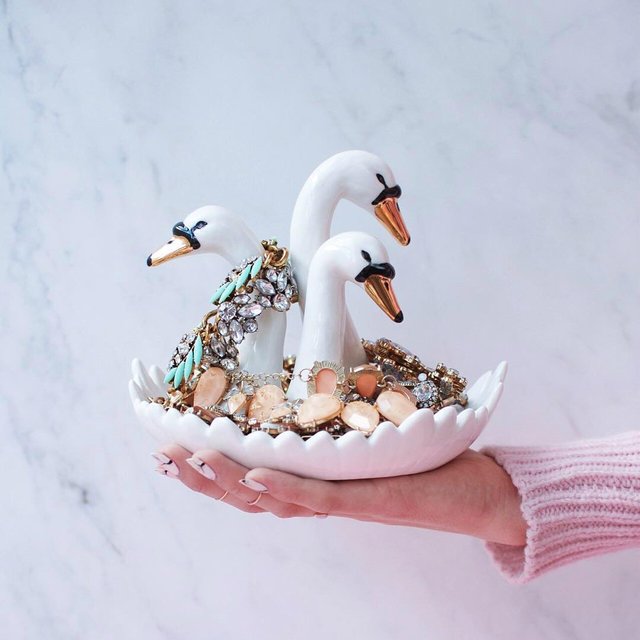 The Dancing Swans Jewelry Holder