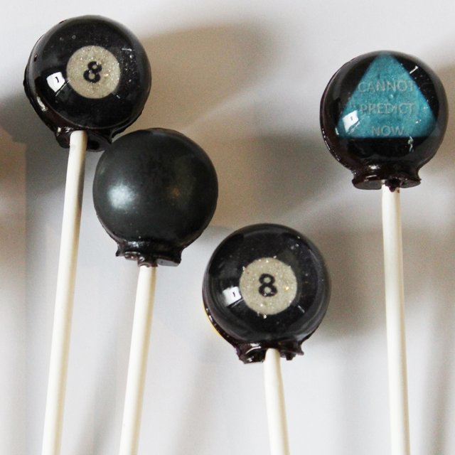 Magic 8 Ball Lollipops