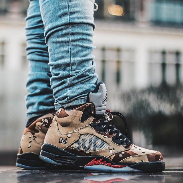 air jordan 5 retro supreme camo