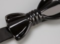 Cor Sine Labe Doli Shiny Black Ceramic Bow Tie