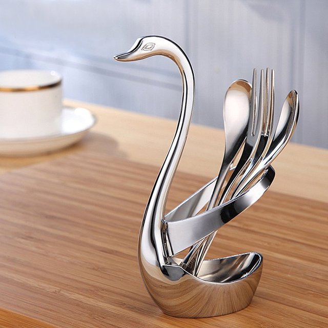 Swan Cutlery Holder by Linlins