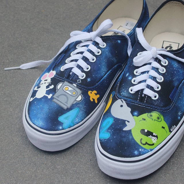 Hand Painted HHGTTG Vans