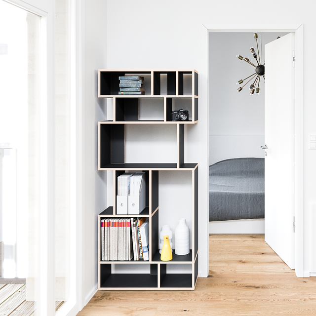 Black Pattern Bookshelf by Tylko