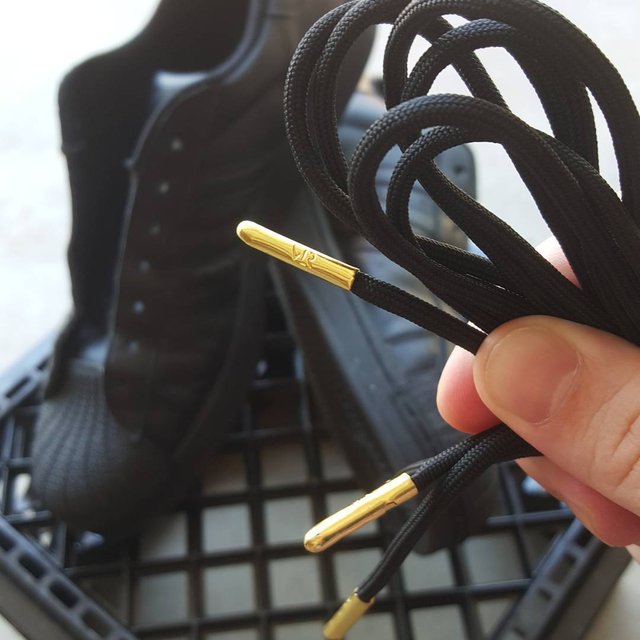 Black n Gold Shoe Laces