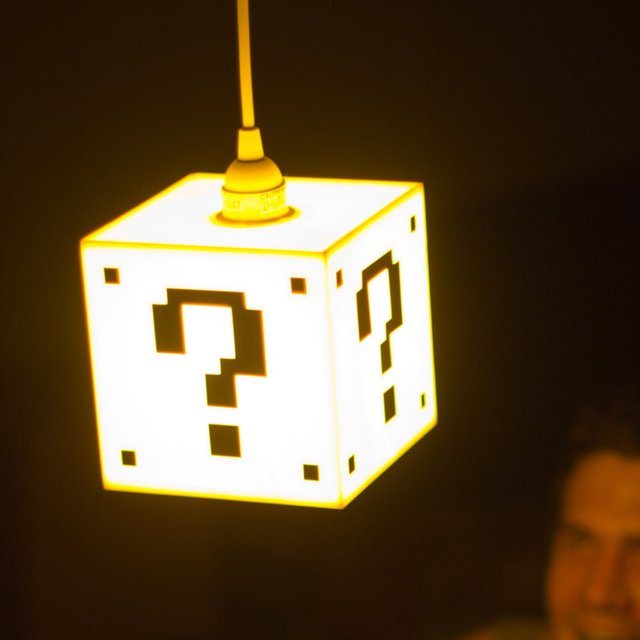 Mario Question Mark Block Hanging Lamp