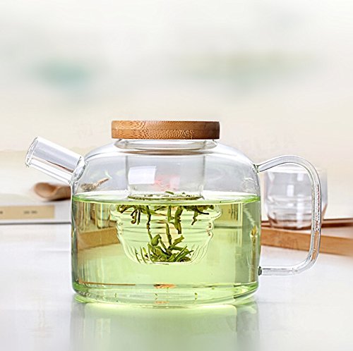 Dechunxian Glass Tea Pot + Tea Infuser Strainer