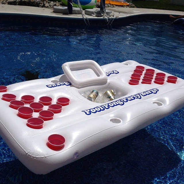 Party Barge Pool Beer Pong Table