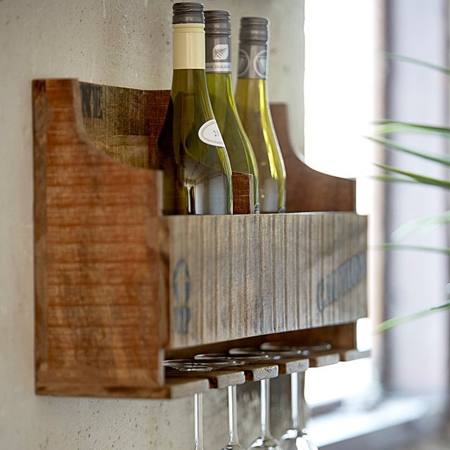 Industrial Wine Rack & Shelf