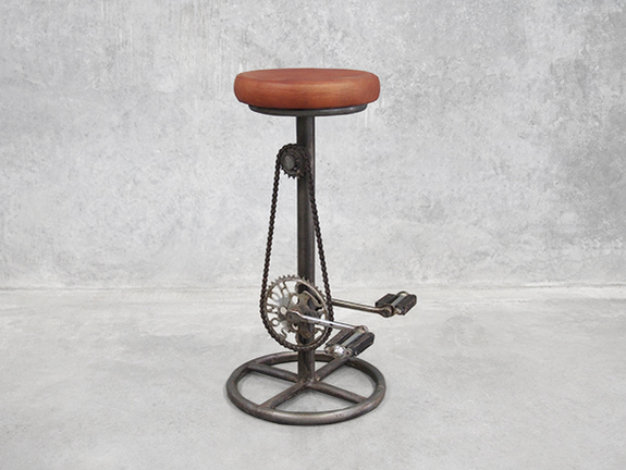 Industrial Bike Pedal Bar Stool