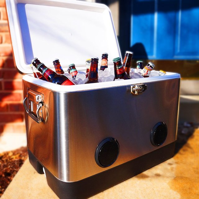 Bluetooth Speaker BREKX 54QT Stainless Steel Party Cooler