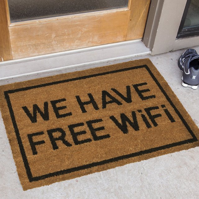 We Have Free WiFi Doormat