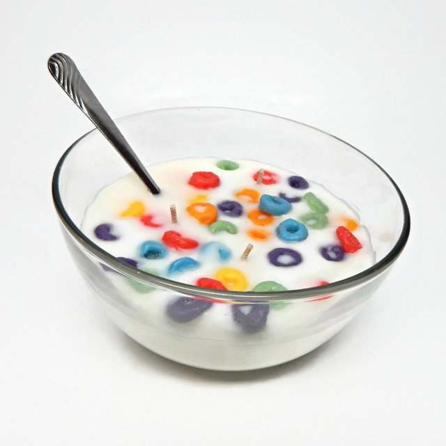 Froot Loop Scented Cereal Bowl Candle