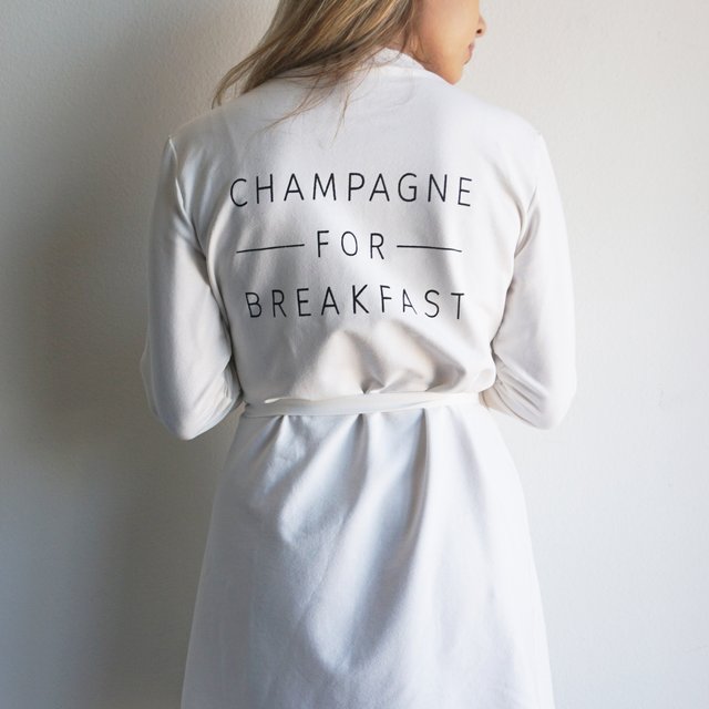 Champagne For Breakfast Robe