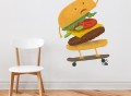 Burger Wipe-Out Wall Decal