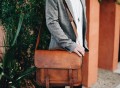 Leather Business Laptop Messenger