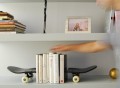 Black Skateboard Bookends