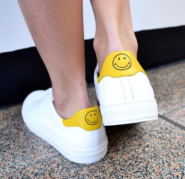 Anya Hindmarch White Wink Tennis Sneakers