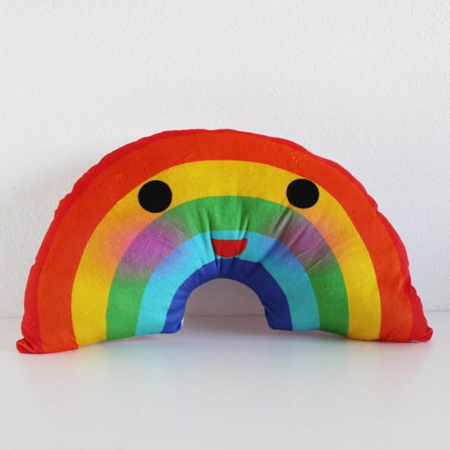 Big Minky Rainbow Pillow