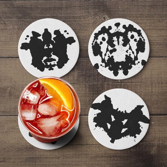 Ink Blot Test Coasters Set