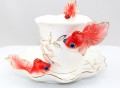Goldfish Enamel Ceramic Coffee Mug