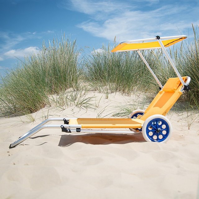 Lemon Sun Lounger Trolley by Roll On Summer