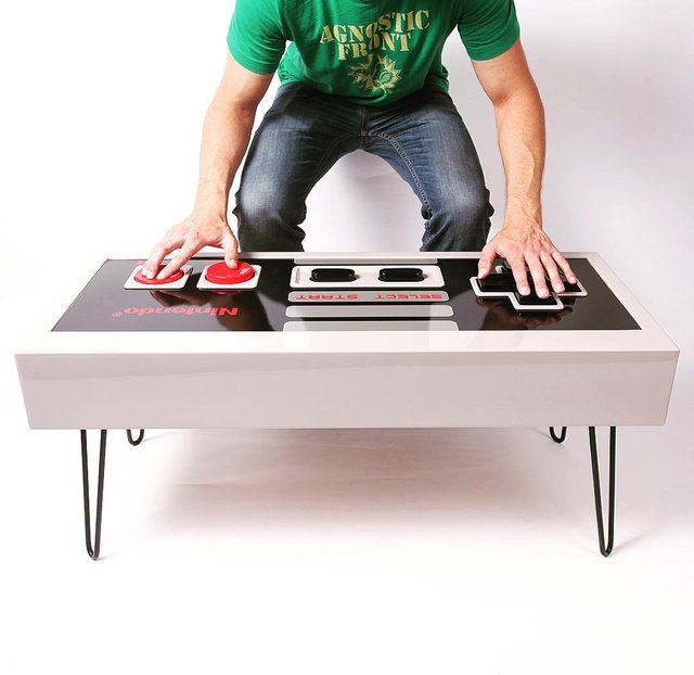 Functional Nintendo Controller Coffee Table