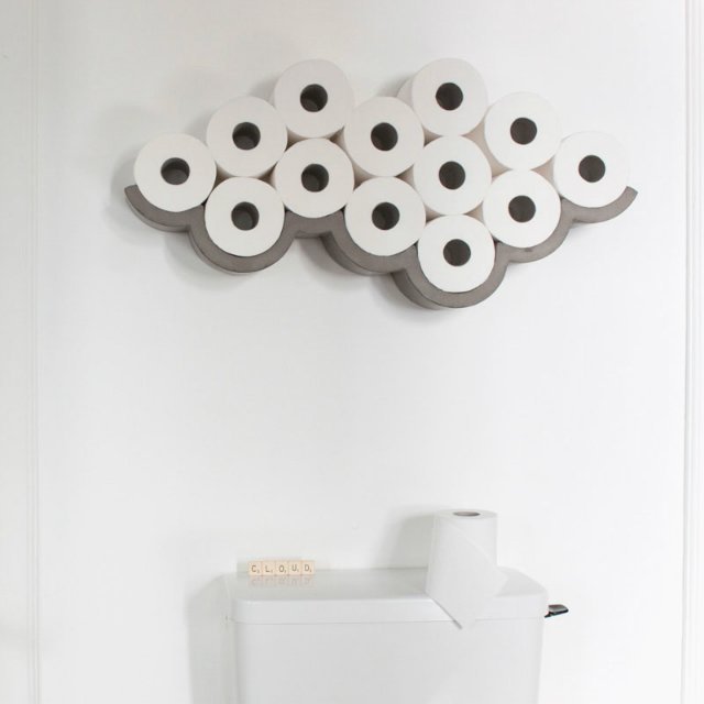 Cloud Concrete Toilet Paper Storage