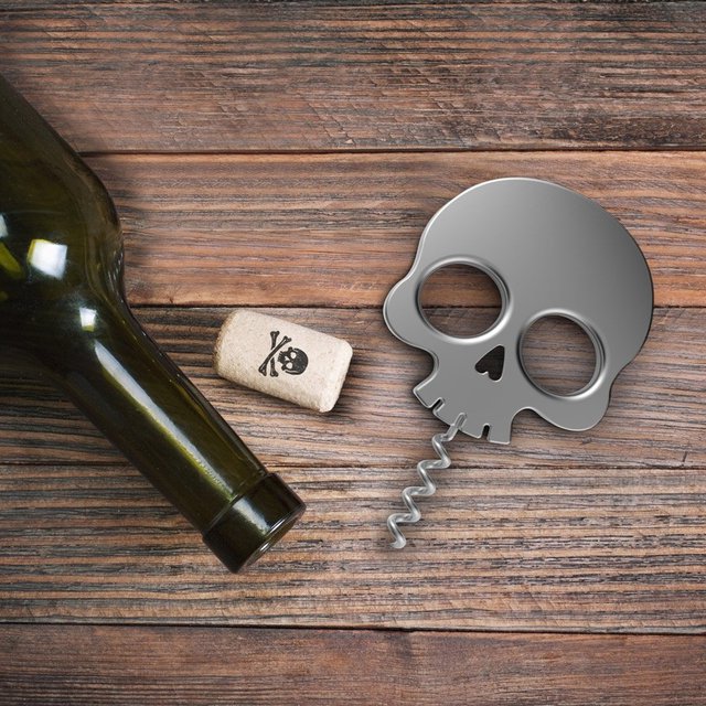 Bar Bones Skull Corkscrew