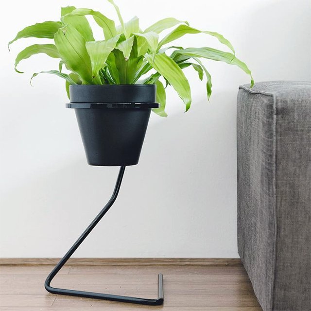 Large Black Suspended Planter