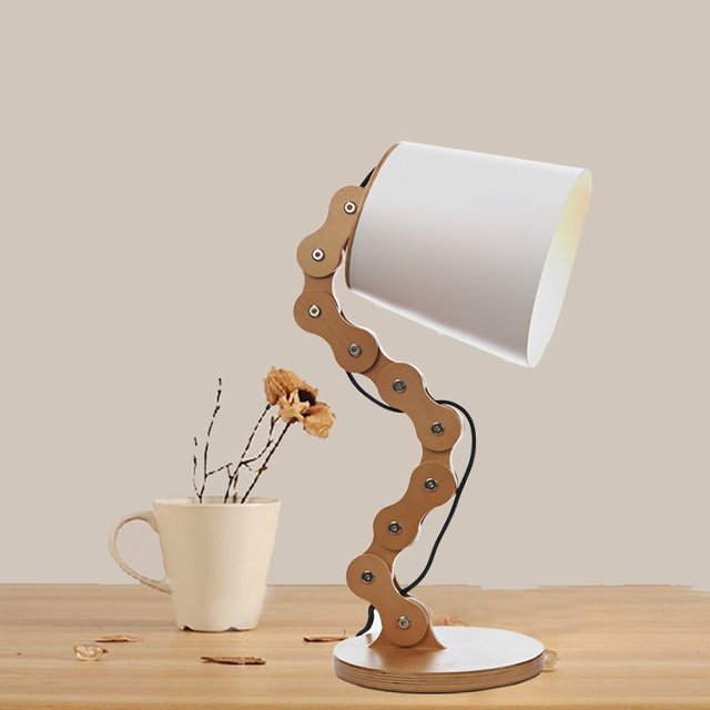 Wood Chain Table Lamp