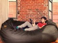 Jaxx Black Denim 7 ft Bean Bag Sofa