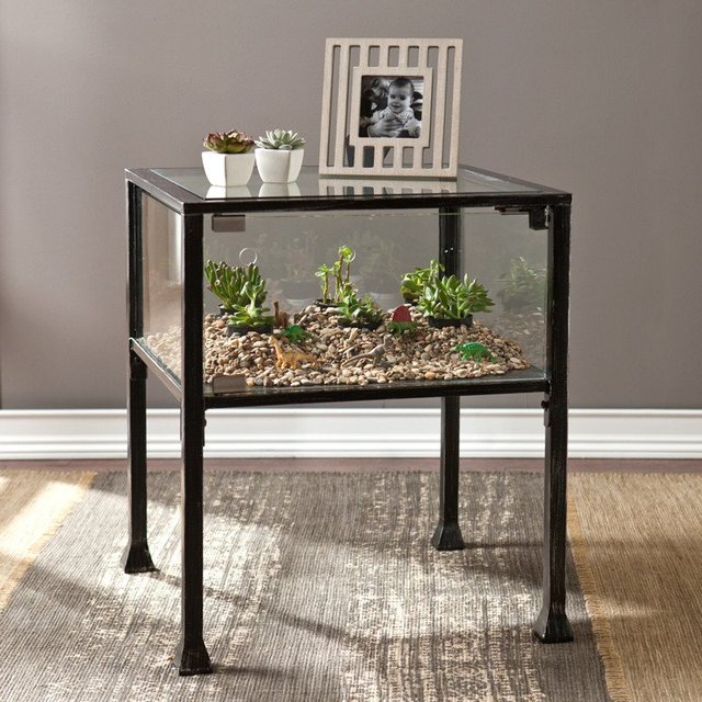 Terrarium Display End Table