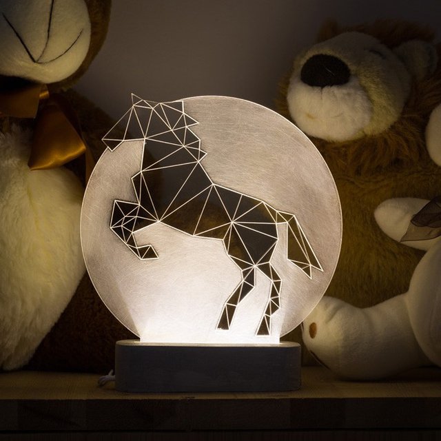 Full Moon Horse Lamp by SturlesiDesign