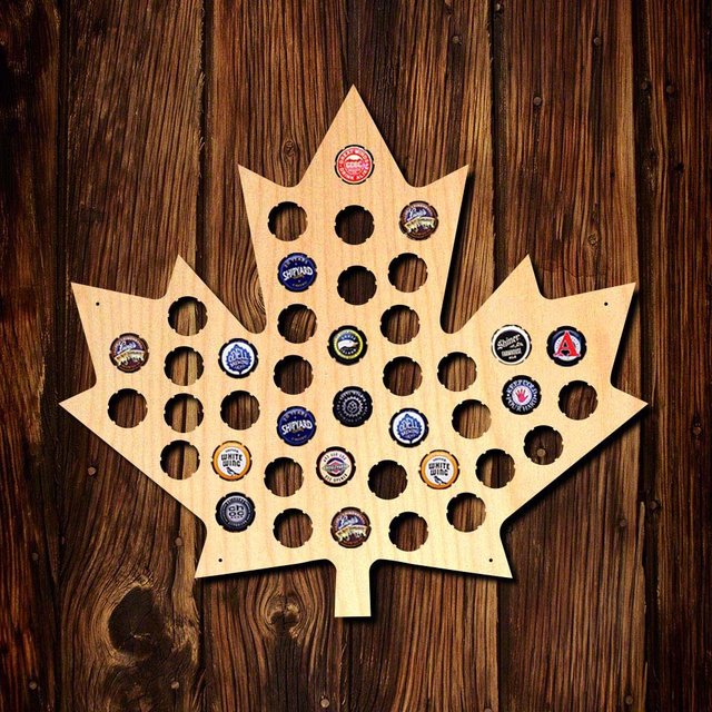 Maple Leaf Beer Cap Map