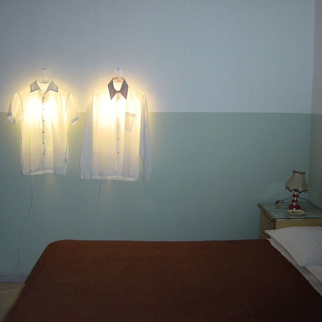 Clothes Hanger Lamp