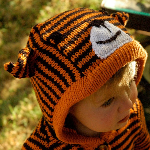 Knitted Tiger Sweater by Toto Knits