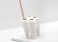 White Tooth Toothbrush Holder by PROPAGANDA