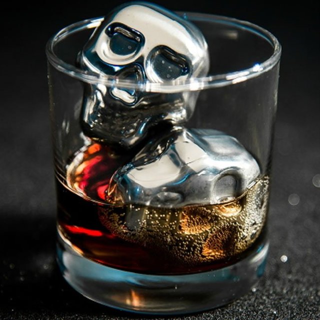 Skull Stainless Steel Ice Cubes