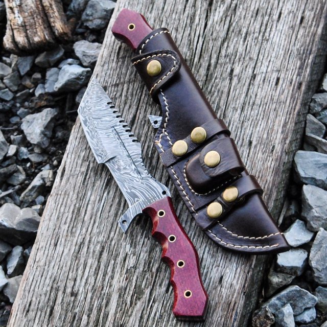 Handmade Damascus Tanto Tracker Knife